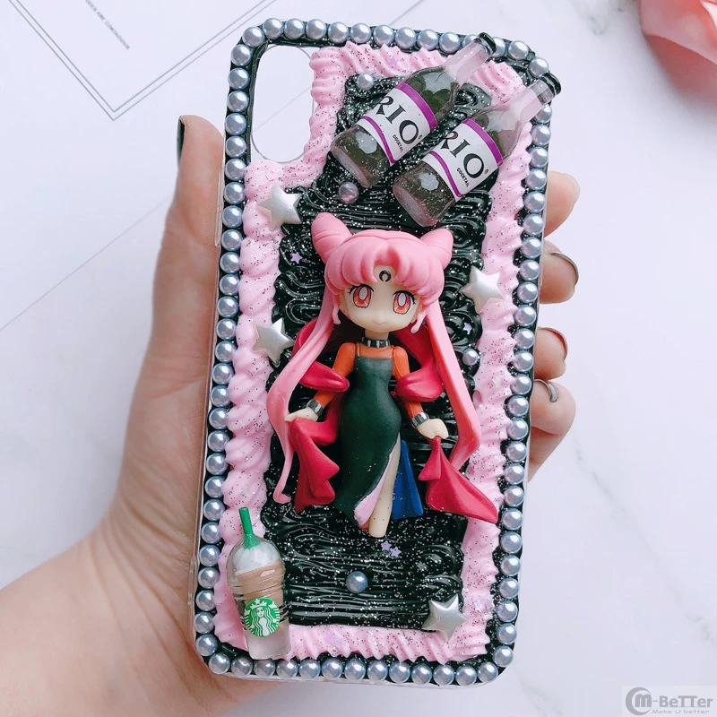 Чехол для Samsung S20 ultra Sailor Moon чехол телефона note 10 + 3D ручная работа Galaxy s8/s9/S10 plus