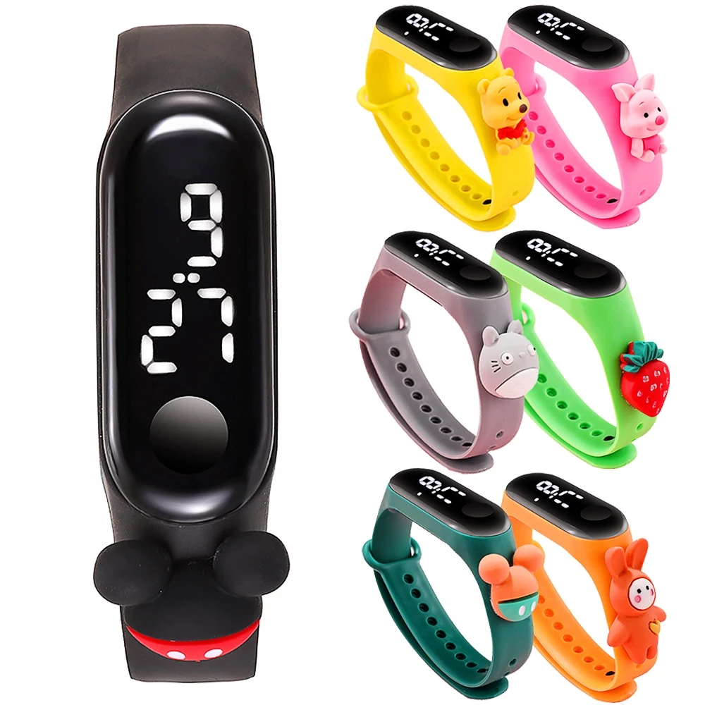 Часы детские цифровые с сенсорным экраном светодиодные наручные браслет уличные