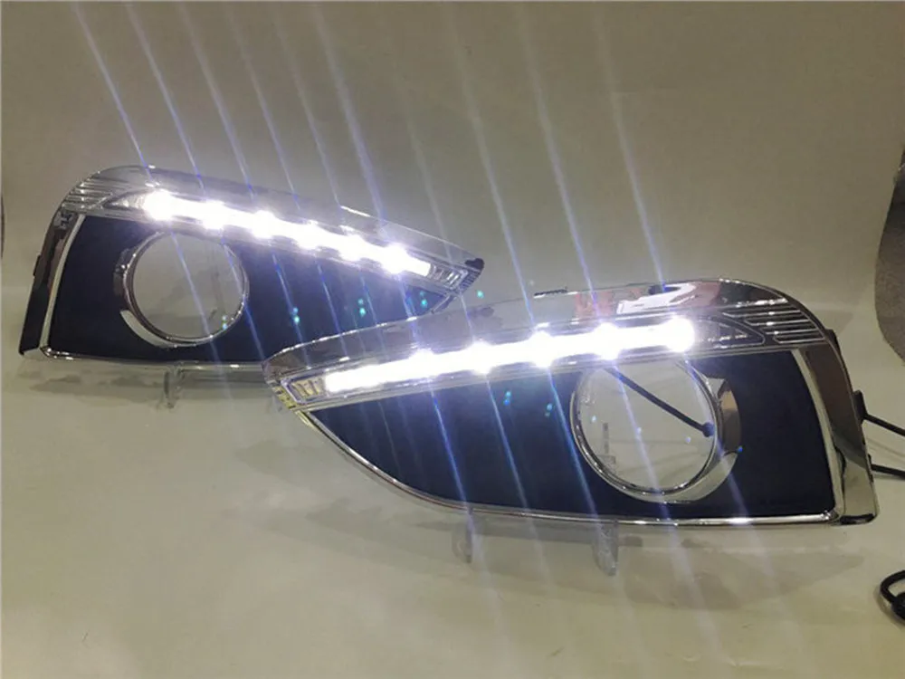 CAPQX для hyundai IX35 2010-2013 светодиод дневного света бегущий светильник автомобильный мигающий DRL Дневной светильник противотуманная фара крышка с поворотным сигналом реле