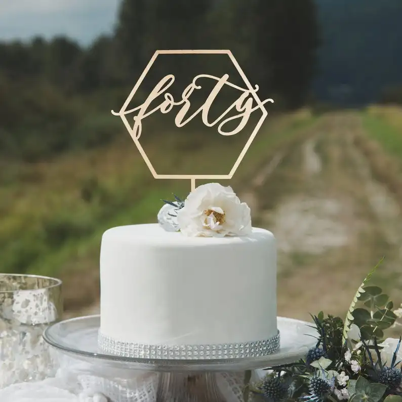 Топпер для 40-го торта украшение дня рождения идеи | Дом и сад