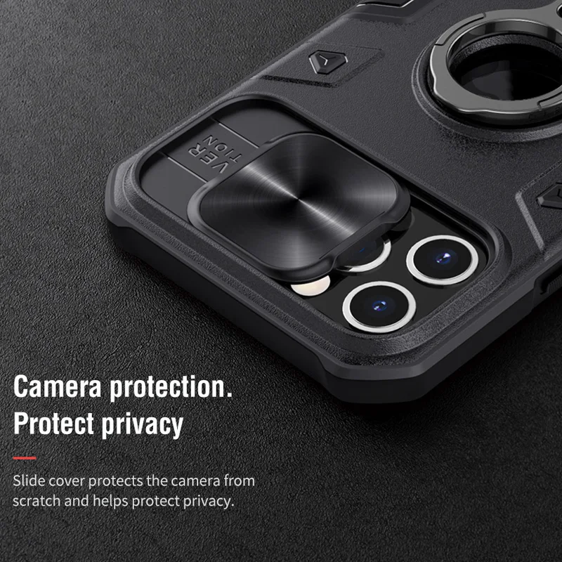 Original NILLKIN CamShield For iPhone 12 Pro Max Mini Case Slide Cover Camera Protection Shockproof Armor Ring Holder Cases