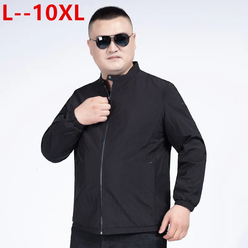 10XL 8XL Новинка весна осень Мужская куртка бомбер с воротником стойкой