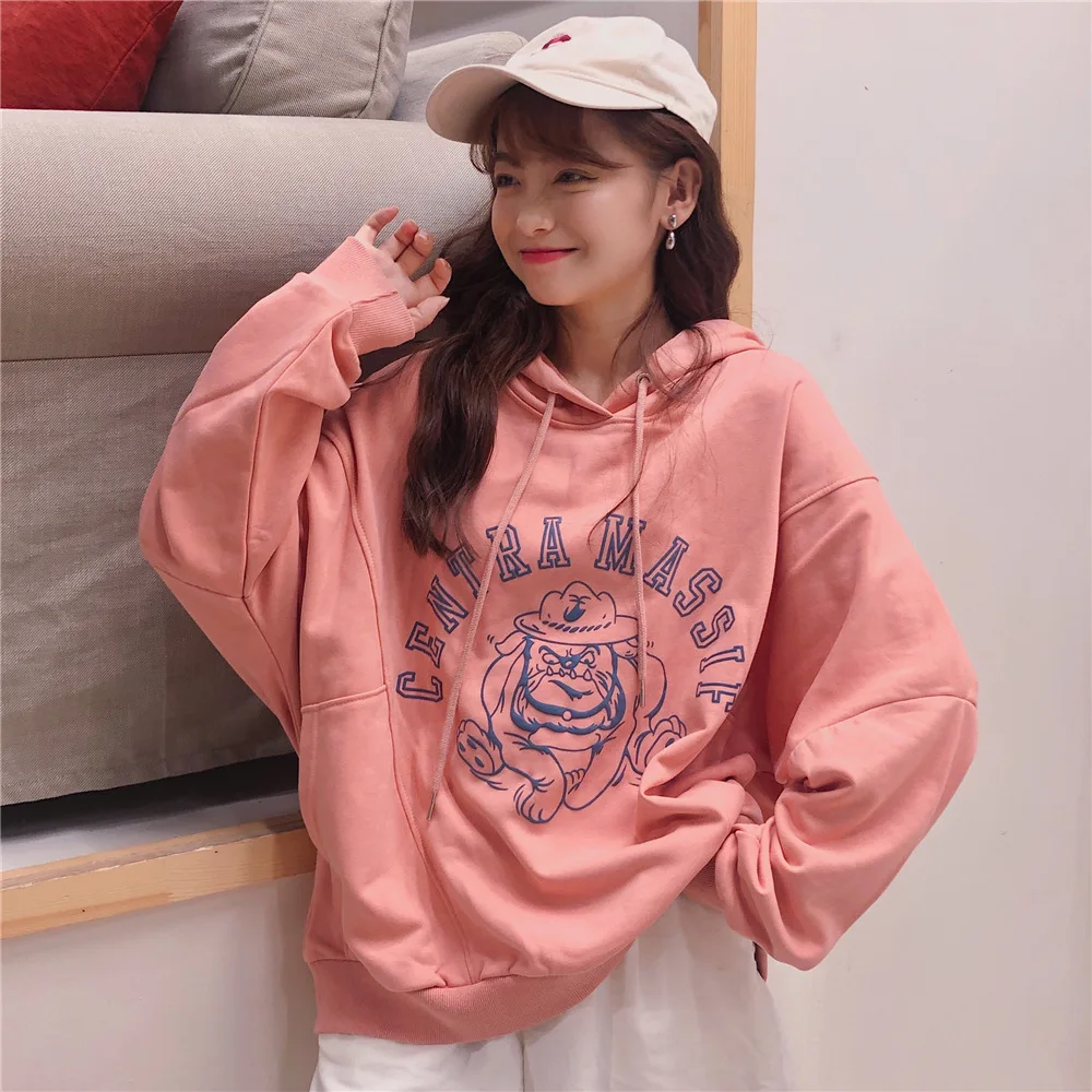 Sweatshirts women sudadera mujer 2019 pullovers hooded print oversized hoodies autumn and winters clothes vestidos WBX591 | Женская
