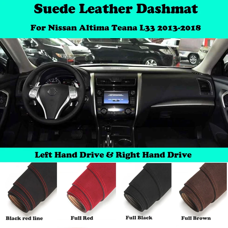 

For Nissan Altima Teana L33 2013 2014-2018 Suede Leather Dashmat Dashboard Cover Pad Dash Mat Car-Styling Carpet Accessories