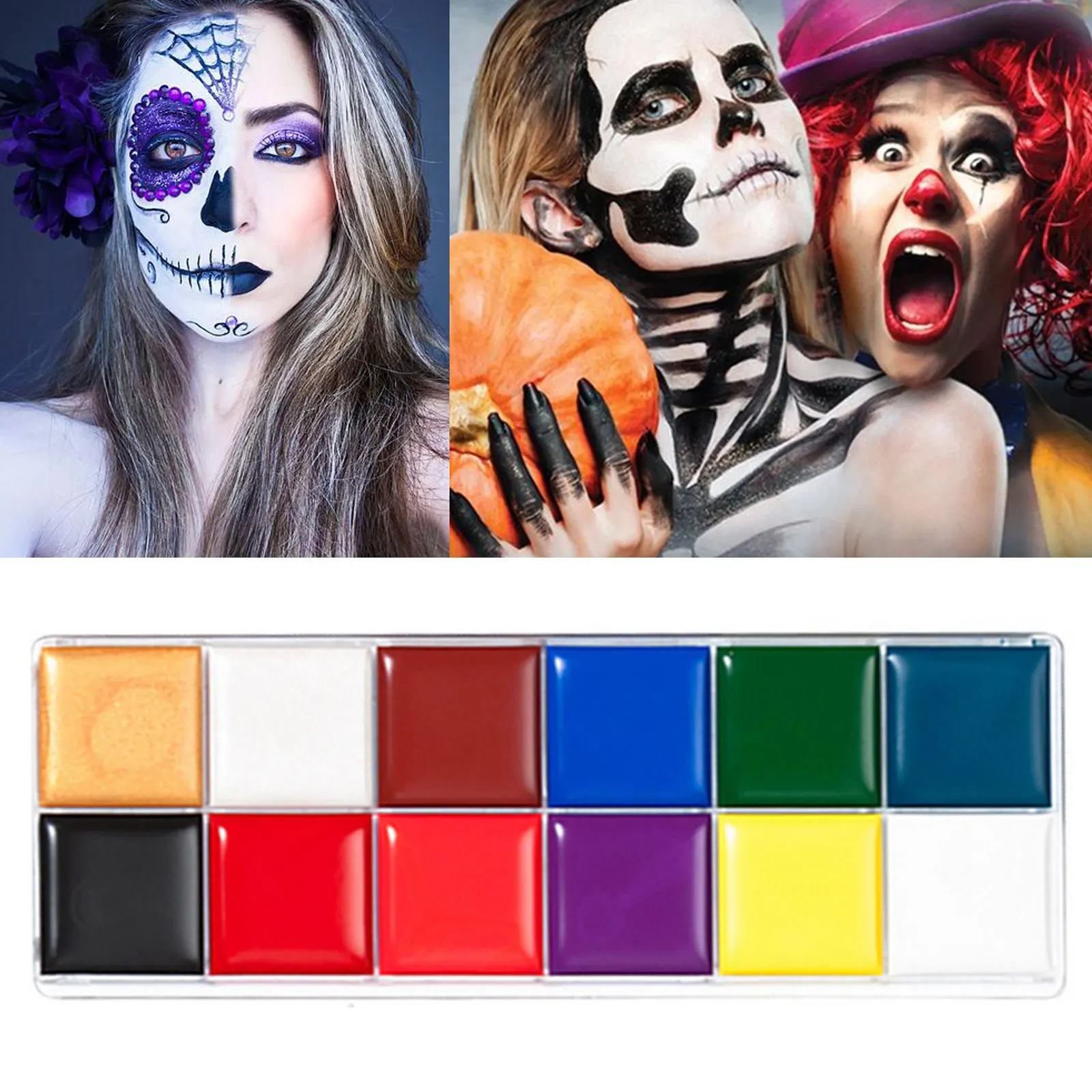 12 цветов Нетоксичная картина для тела маслом макияж воск шрамов набор макияжа