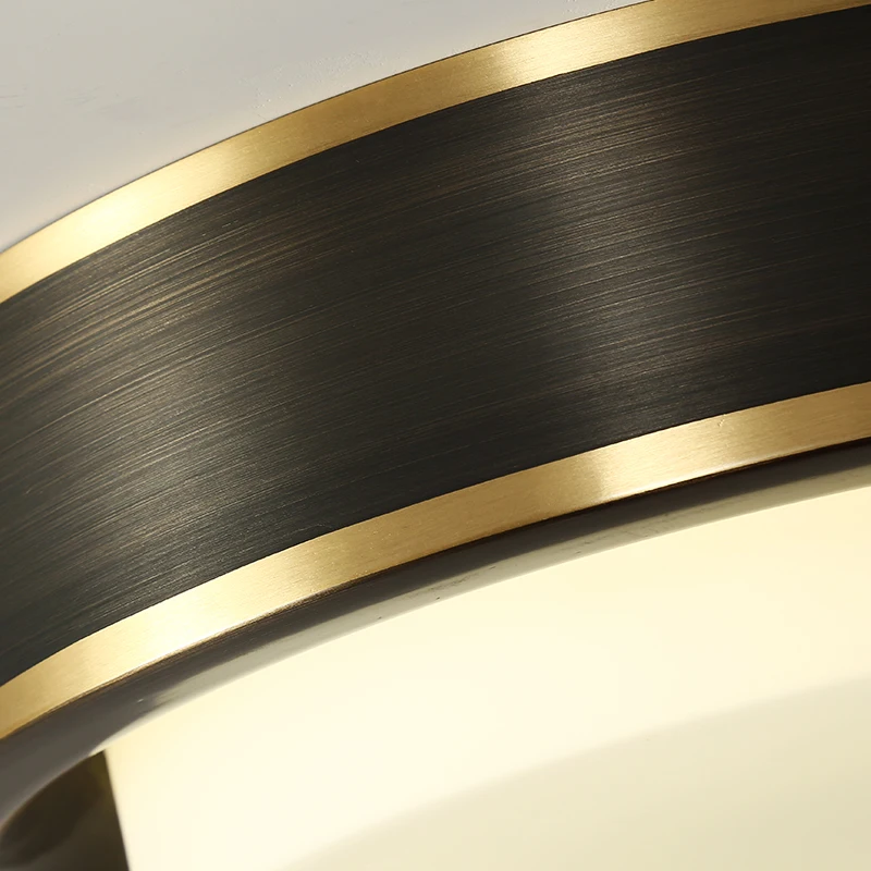 

Simple post-modern retro copper ceiling lamp round bedroom room lamp balcony aisle porch ceiling lamp