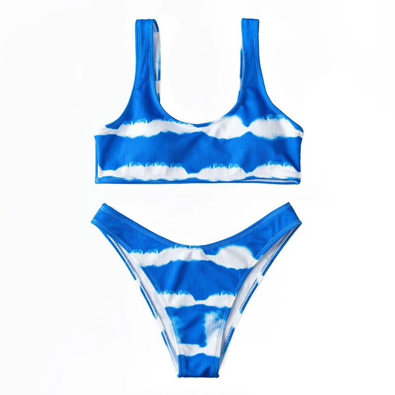 

Hot Selling bathing suit women in New Swimsuits Blue Tie-Dye One-Piece Women's Swimsuits Bikini