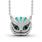 Женское ожерелье с подвеской в виде черепа или кота