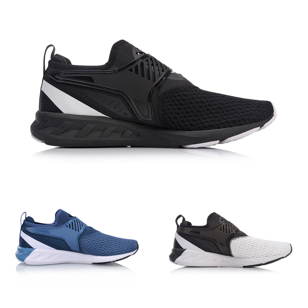 Li Ning/Мужская цветная обувь для пробежки на подушке светильник дышащие кроссовки