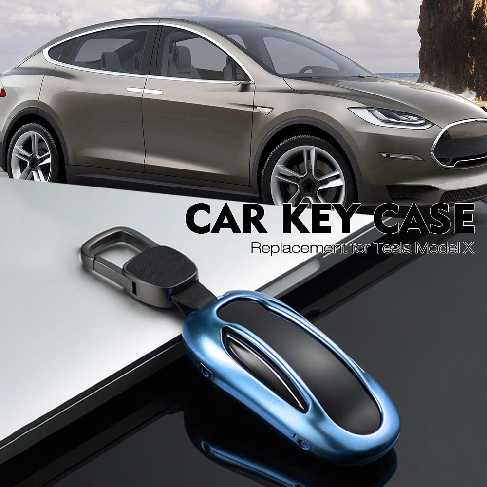 For Tesla Model X Aluminum Alloy Car Key Case Grey/Dark Blue/Blue/Rose Gold Cover Shell Remote | Автомобили и мотоциклы