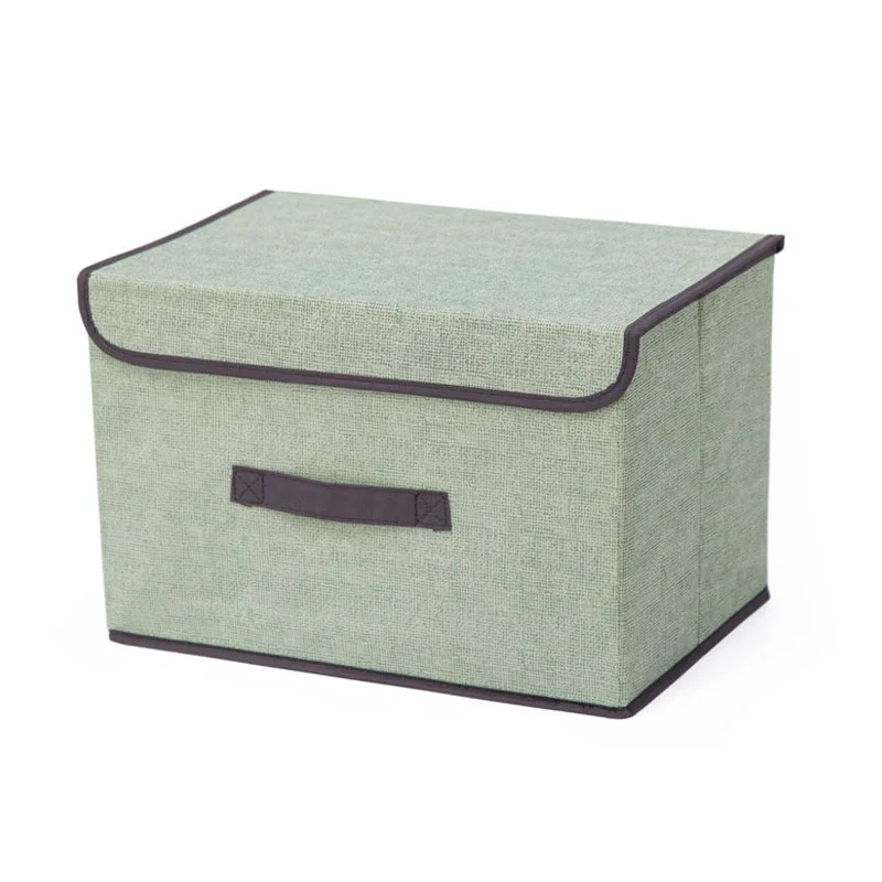 

Cotton Linen Storage Box With Cap 2 Size Clothes Socks Toy Snacks Sundries Organizer Set Fabric Boxes Cosmetics Household