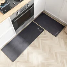 Kitchen floor mat anti slip and oil proof household foot mat water absorbing mat PVC waterproof washable and dirt resistant kitc