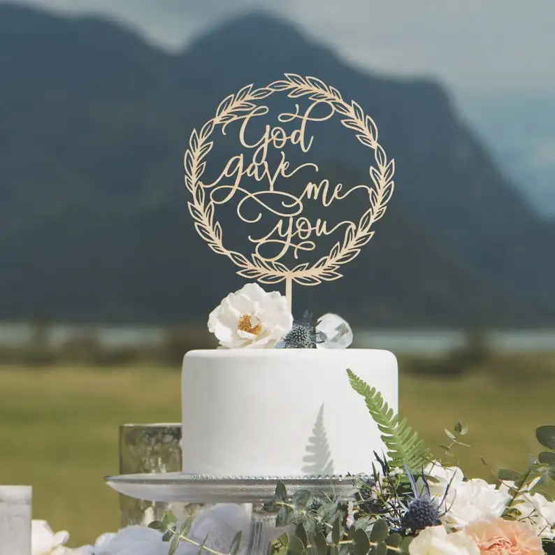 Свадебный торт Топпер для крещения Бог подарил мне религиозный s и
