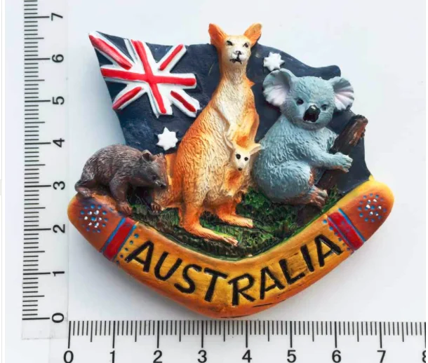 Australia Flag Fridge Magnet Koala Kangaroo Resin Refrigerator Magnetic Sticker
