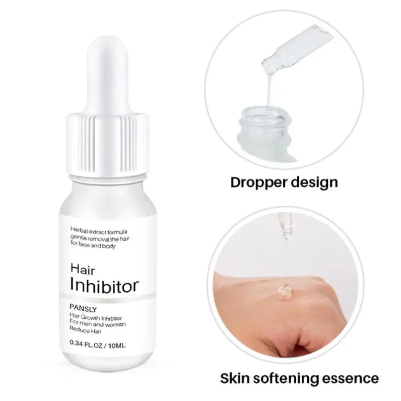 

10ml Permanent Hair Growth Inhibitor Organic Oil Removal Legs Bikini Serum Face Armpit on Depilation Painless Body Pubic O1H9