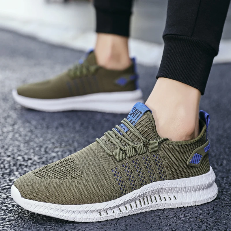 Sneakers Men Shoes Hot New Light Spots Running Breathable Soft Lace Up Mens Athletic Big Size 39-48 | Спорт и развлечения