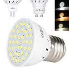 Светодиодные точечные светильники E27 GU10 MR16, Сверхъяркие Точечные светильники, лампы, AC 110 В 220 в 230 В DC 12 В 24 В 2835 SMD для домашнего и внутреннего освещения