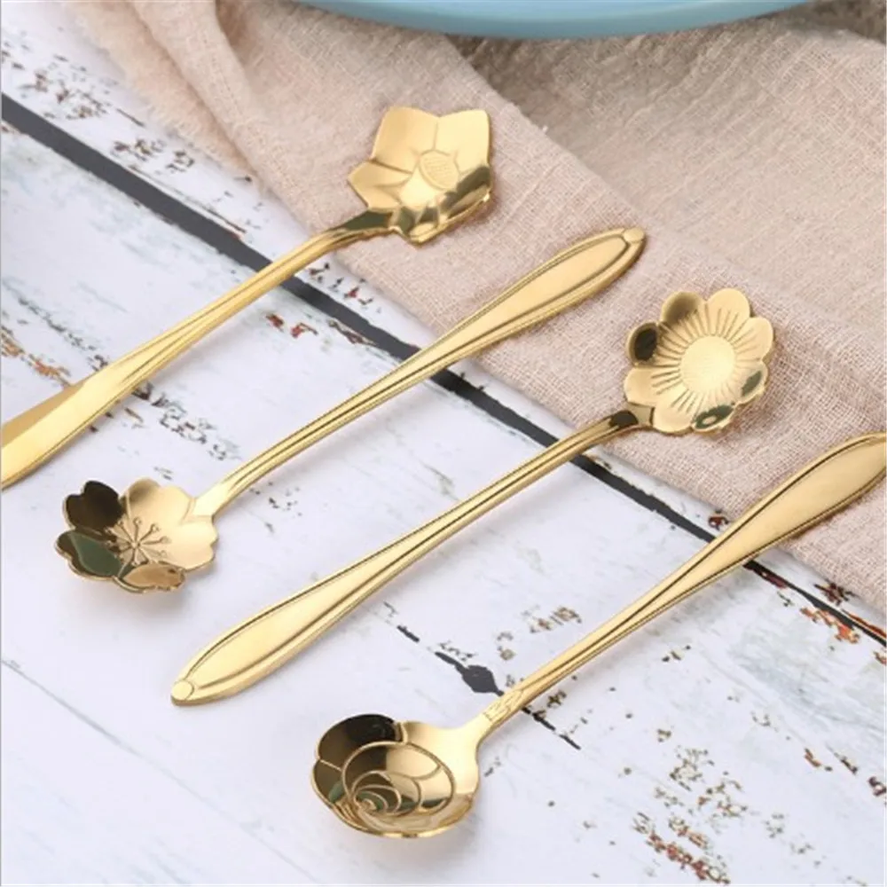 1 шт. Рождественская посуда из нержавеющей стали молочные кофейные ложки