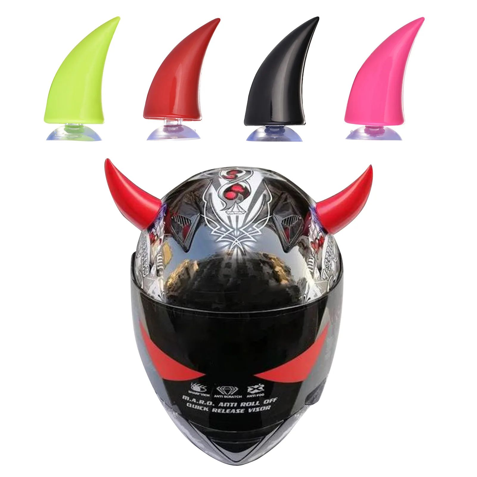 Шлем мотоциклетный автомобильный с дьявольским Рогом украшение на все лицо