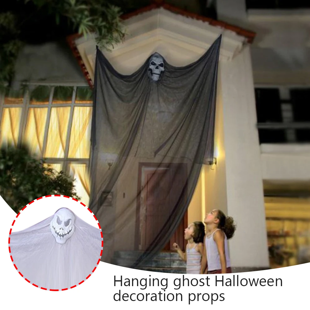 

Hanging Flying Gauze Ghost Decorations With Scary Creepy Voice, Upgraded Haunted House Toy For Indoor Outdoor Garden Lawn Party