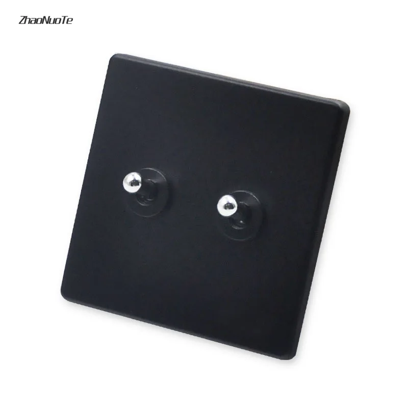 Переключатель настенный в стиле ретро для домашнего пользования черного цвета 1 4