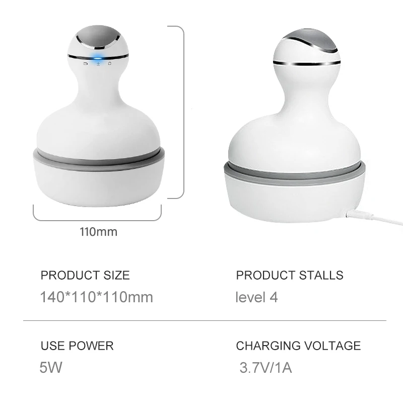 

Scalp massage machine Massager for head Timing Control Four Silicone Claws Washing Hair 3d Vibrating massager electric