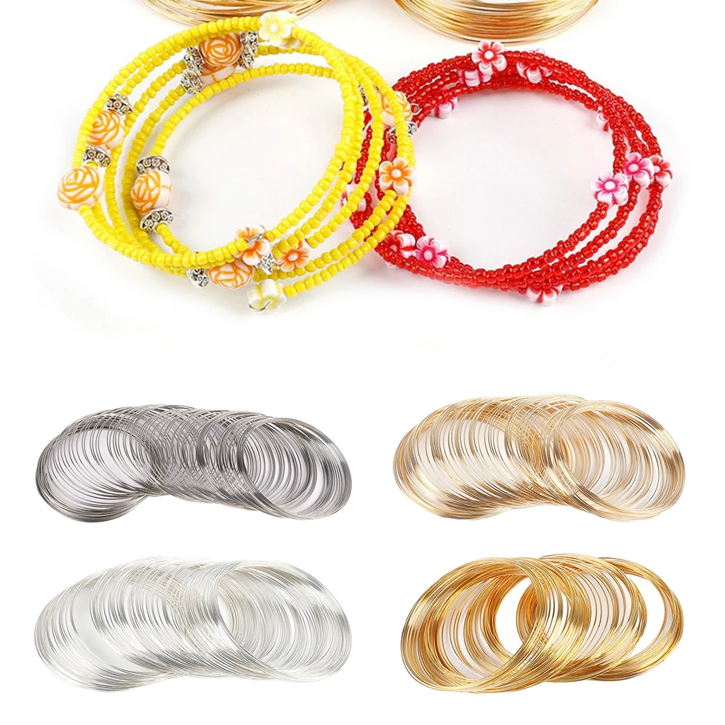 

100x /Roll Stainless Steel Crafts Wire Beading Crafts Accessory Cord 0.6mm