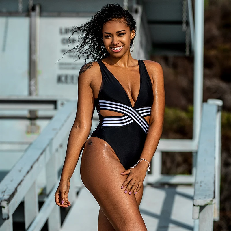 

Comeondear Simple Sexy Summer Women‘s One Piece Swimsuit 2021 Stroje Kapielowe Damskie Slimming Beach Bathing Suit DY3392