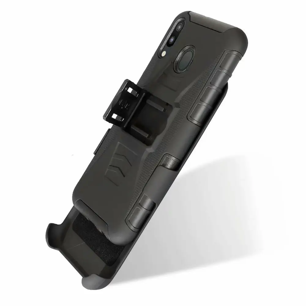 Ударопрочный жесткий чехол-подставка с зажимом для ремня для Xiaomi Redmi Note 7