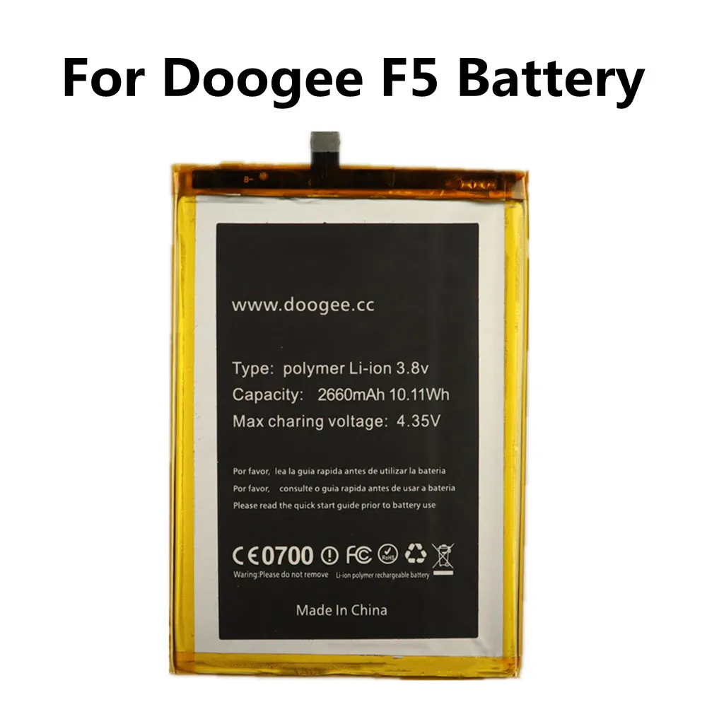

100% Новый оригинальный аккумулятор Для Doogee F5 2660 мАч запасная батарея