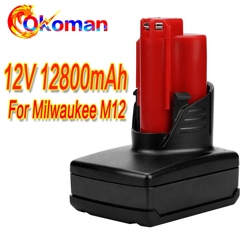 Высокоемкие инструменты батарея для Milwaukee M12 12v 12800mah Электроинструмент литий