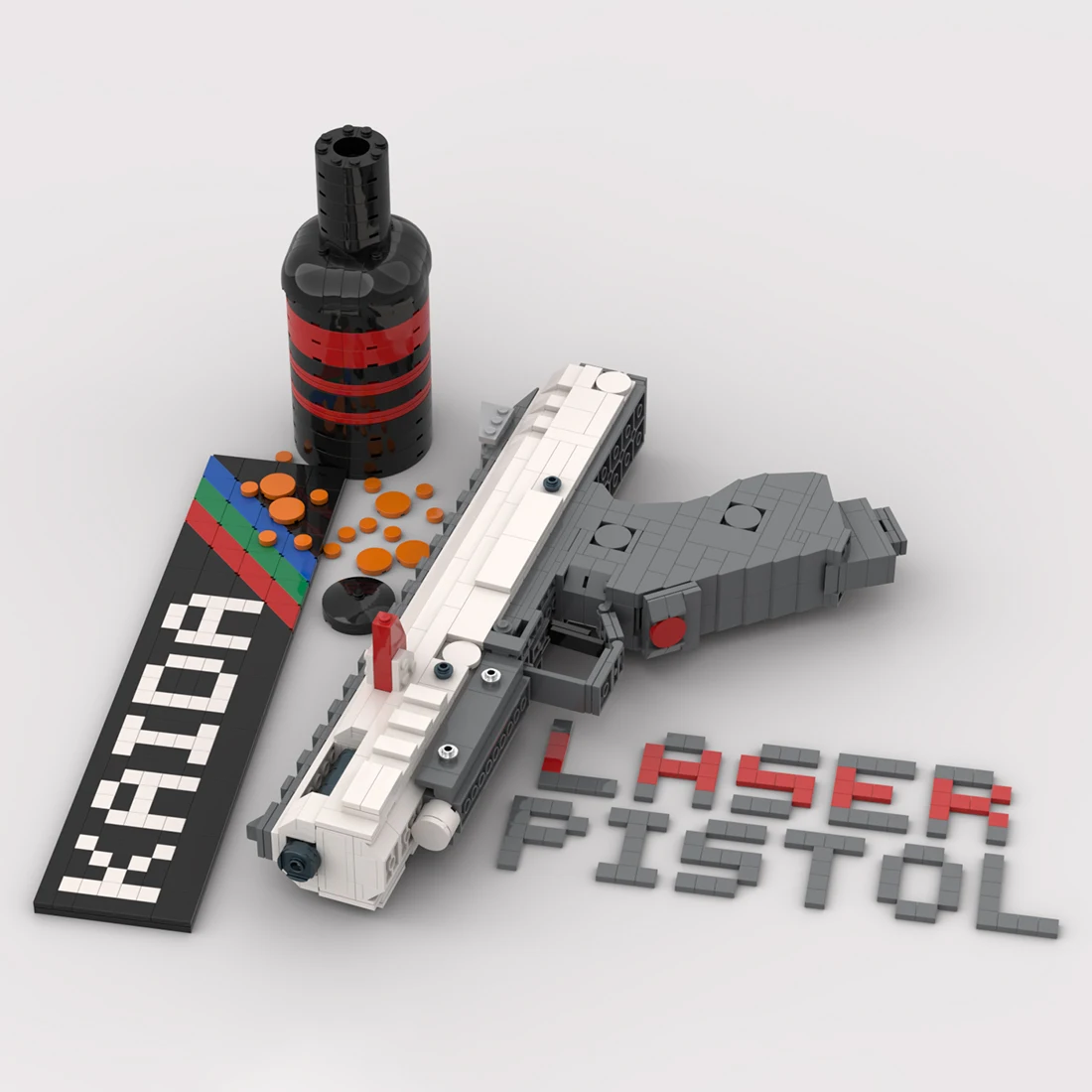 

627Pcs MOC Game Blaster DIY Building Blocks Small Particle Model