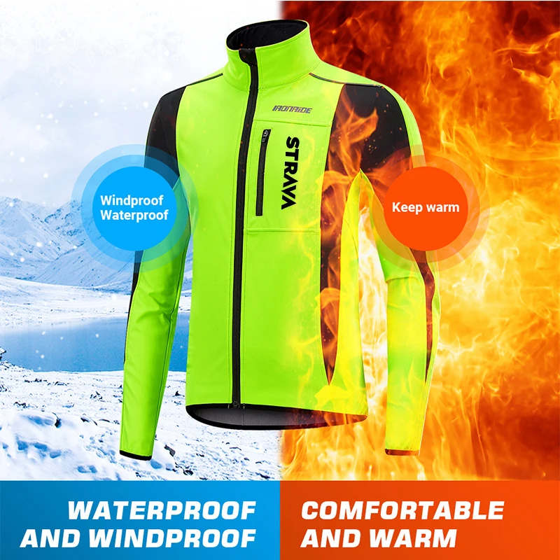

Strava Outdoor Cycling Jacket Bicycle Mtb Road Bike Warm Clothing Windproof Waterproof Mens Windbreaker Sports Jackets