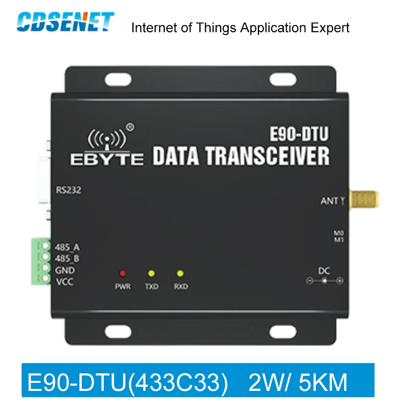 

CDSENET SX1278 lora433 МГц 33 дБм 5 км дальность света (433C33) RS232 RS485 промышленный Малогабаритный беспроводной модем Lora
