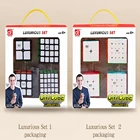 ZY-Wisdom QIYI скоростной Кубик Рубика роскошный набор 2x2 3x3 4x4 5x5 Магический кубик коты без наклейки Набор скоростных кубиков подарочная коробка