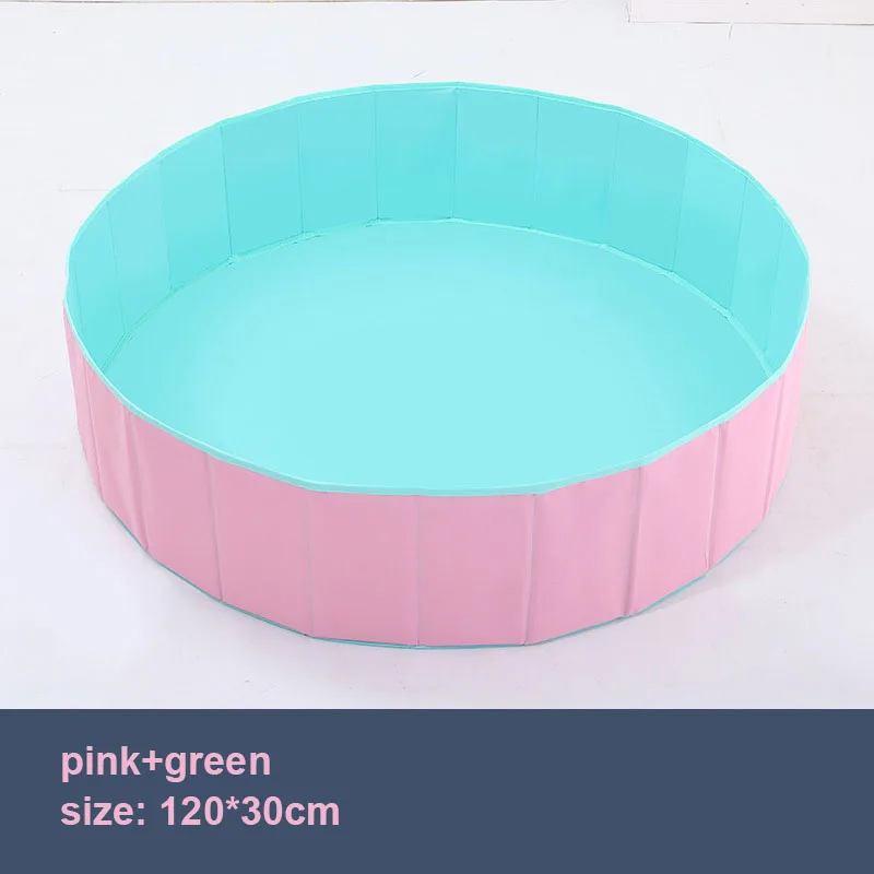 pink-green 120cm Детский бассейн с шариками ограждение для безопасности ребенка складной мяч Яма бассейн манеж Крытый ограждение Детские шарики содержат мягкую ткань бассейн - Цвет: pink-green 120cm