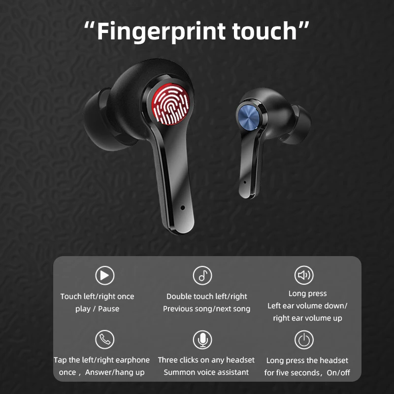 

T28 TWS Bluetooth Earphone HIFI Bass True Wireless Earbuds Touch In Ear Sport Headphone Stereo Headset Bluetooth headphones