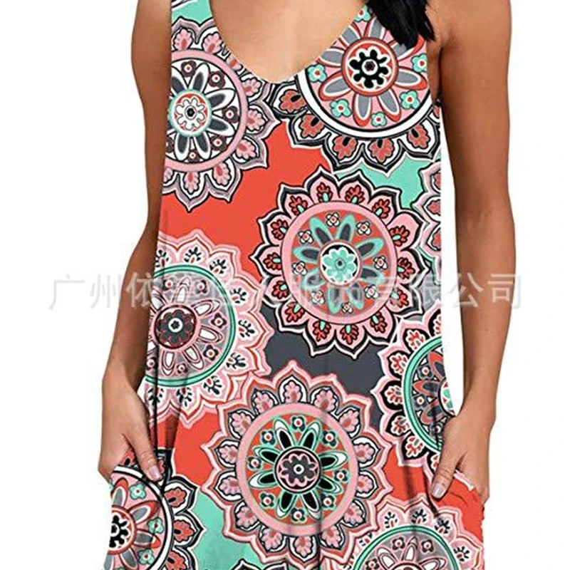 

Vestido estampado de gasa con escote en V para mujer, vestido de leopardo con volantes frontales y lazo, corte en A, Sexy