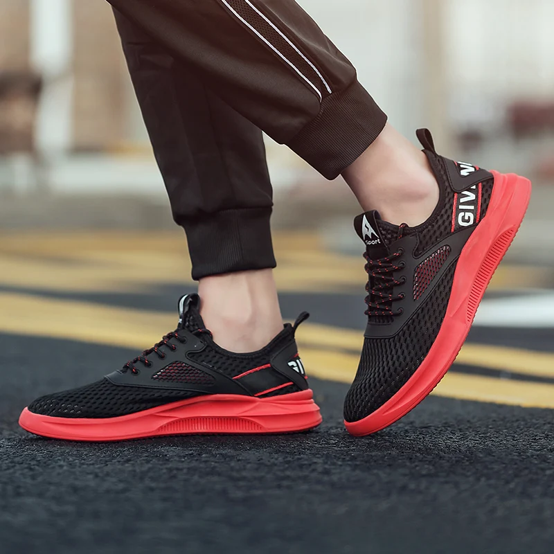 

Легкие мужские беговые кроссовки, дышащие, Повседневная Удобная прогулочная обувь, эластичная подошва, весна-осень 2022