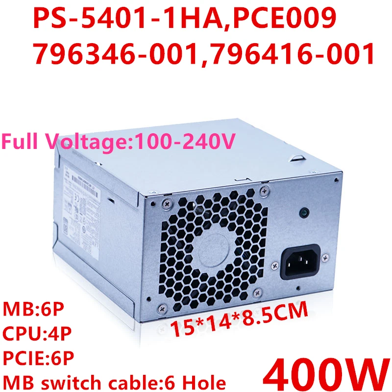 Новый оригинальный блок питания для HP ProDesk 400 600 680 800 880 G1 G2 Z240 6Pin Вт PS 5401 1HA PCE009 796346 001