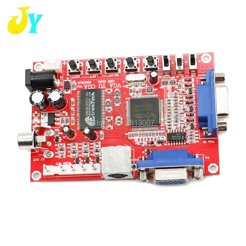 VGA к CGA 5 контактов RGBS/CVBS/S-VIDEO/AV видеопреобразователь плата CRT монитор