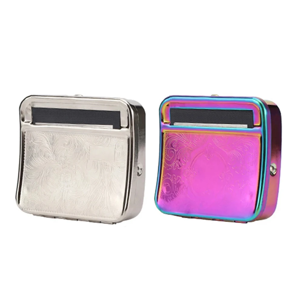 Серебристая металлическая роликовая машина табачный ролик чехол для сигареты 70