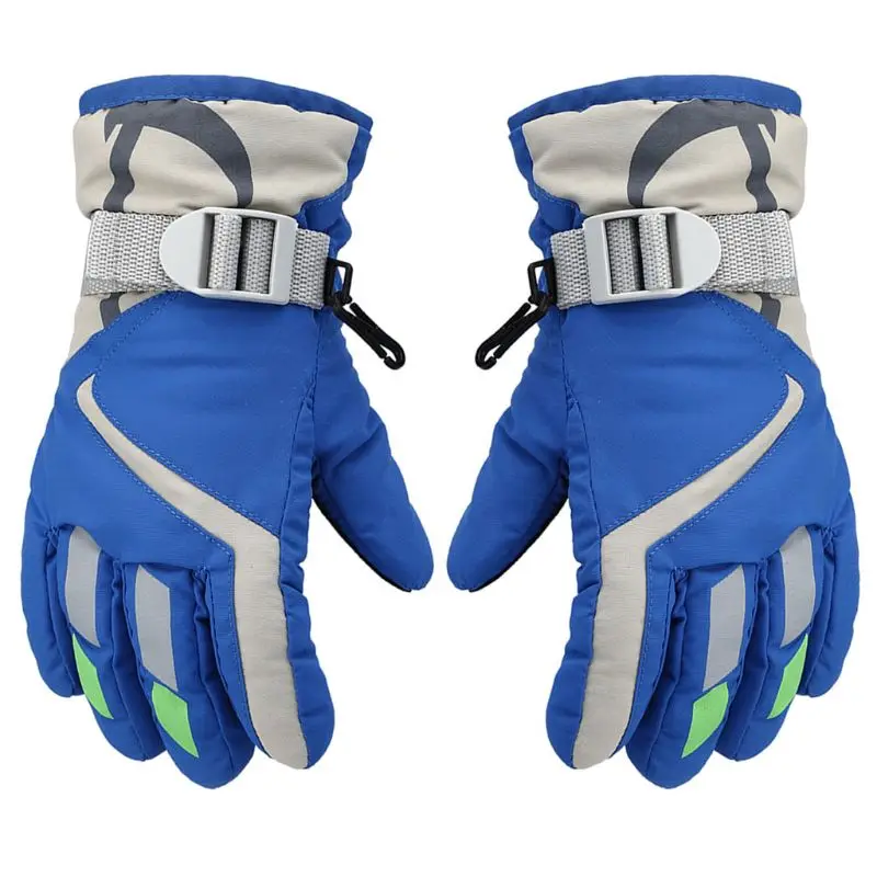 

Children Boys Girls Winter Warm Windproof Sports Ski Gloves Kids Breathable Adjustable Glove New Dropship