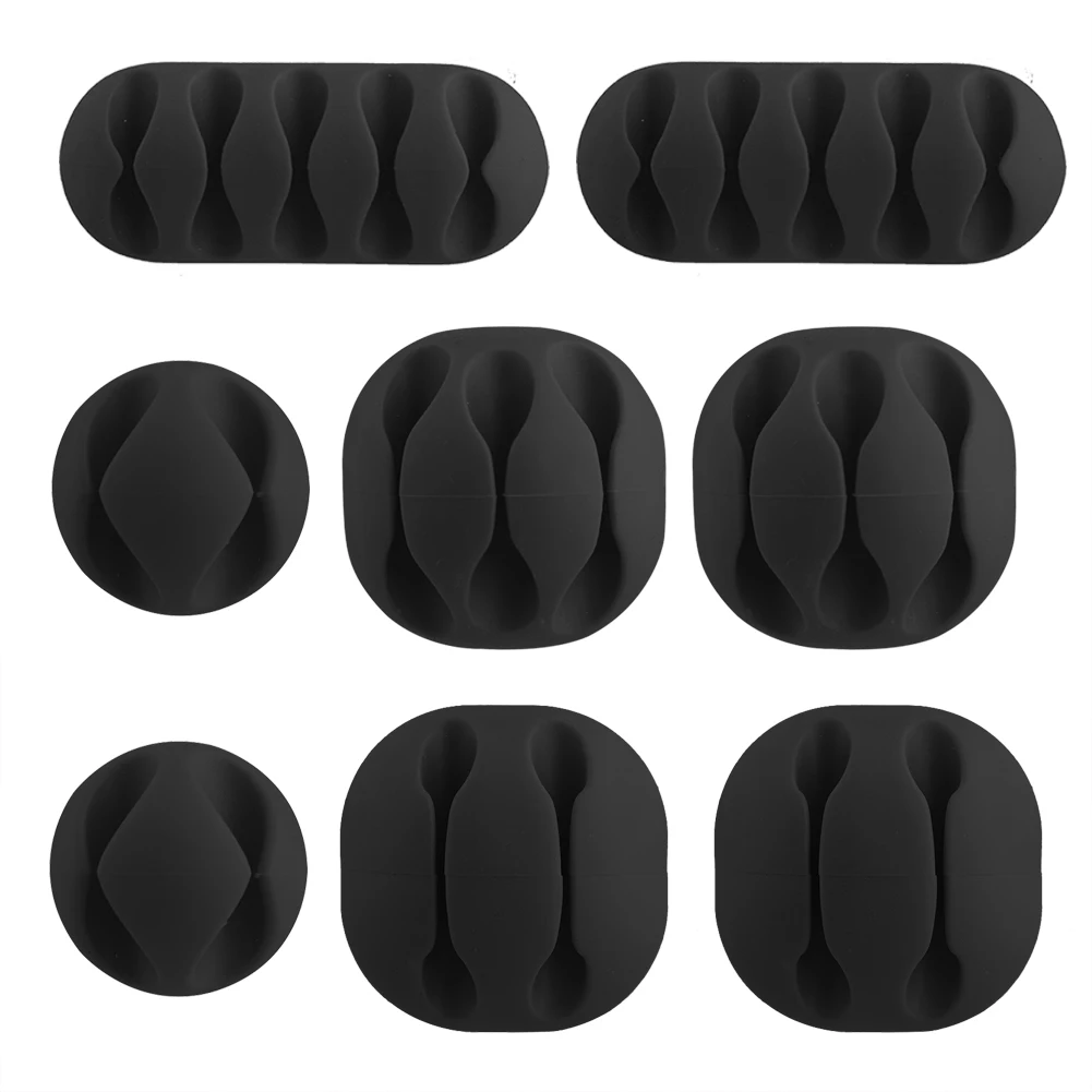 Cable Holder Protector Management Organizer Finishing Desktop Plug Long strip Silicone Wire Retention Clips Power Cord Winder | Дом и сад