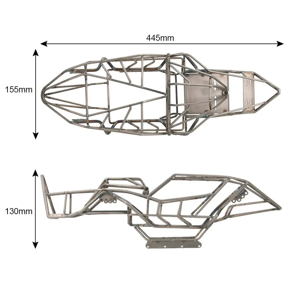 1/10 масштаб радиоуправляемая модель Axial Wraith грузовик полная металлическая рулонная клетка рама Корпус Шасси whith ESC Монтажная пластина для 1:10 осевой Рейф 90048 RR10
