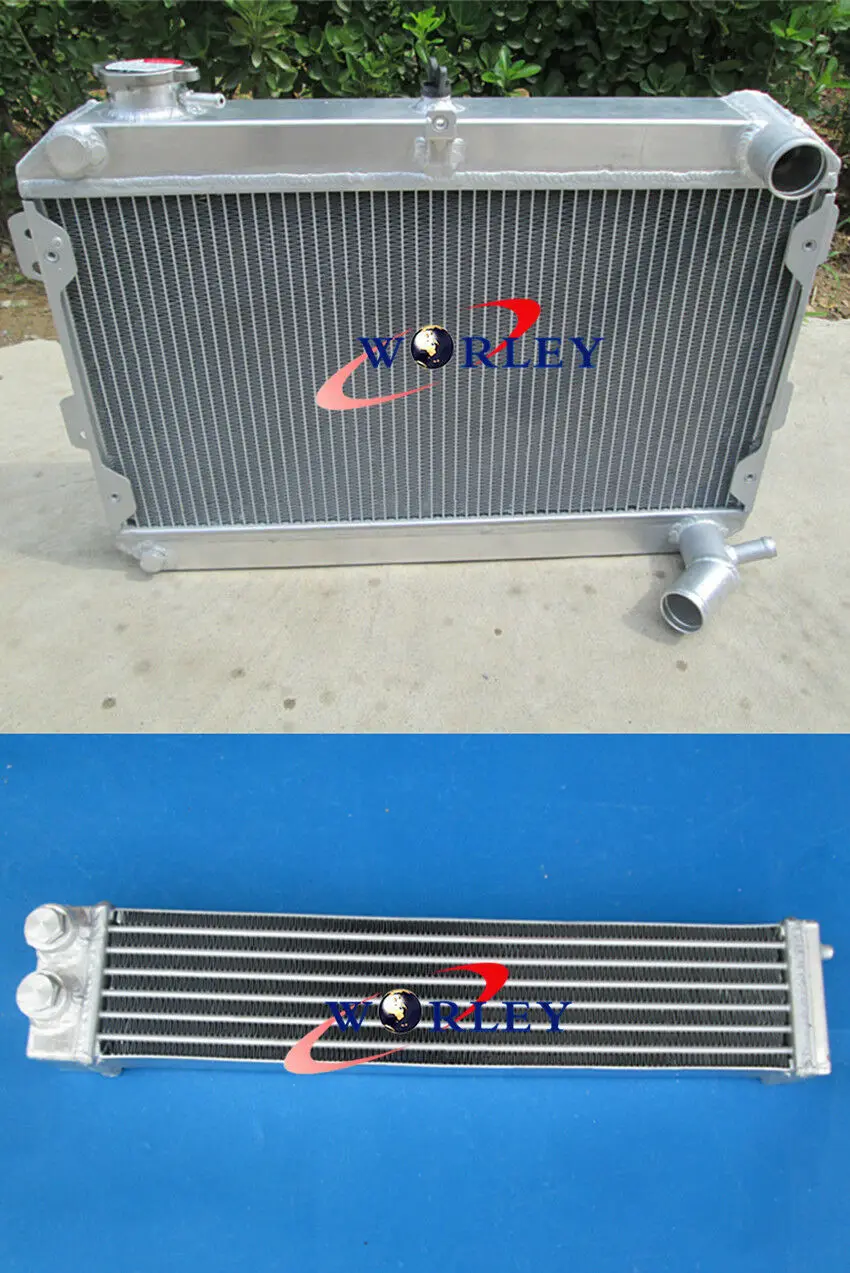 

Aluminum Radiator + Oil cooler For Mazda RX7 Series 1 2 3 S1 S2 S3 SA/FB 79-85