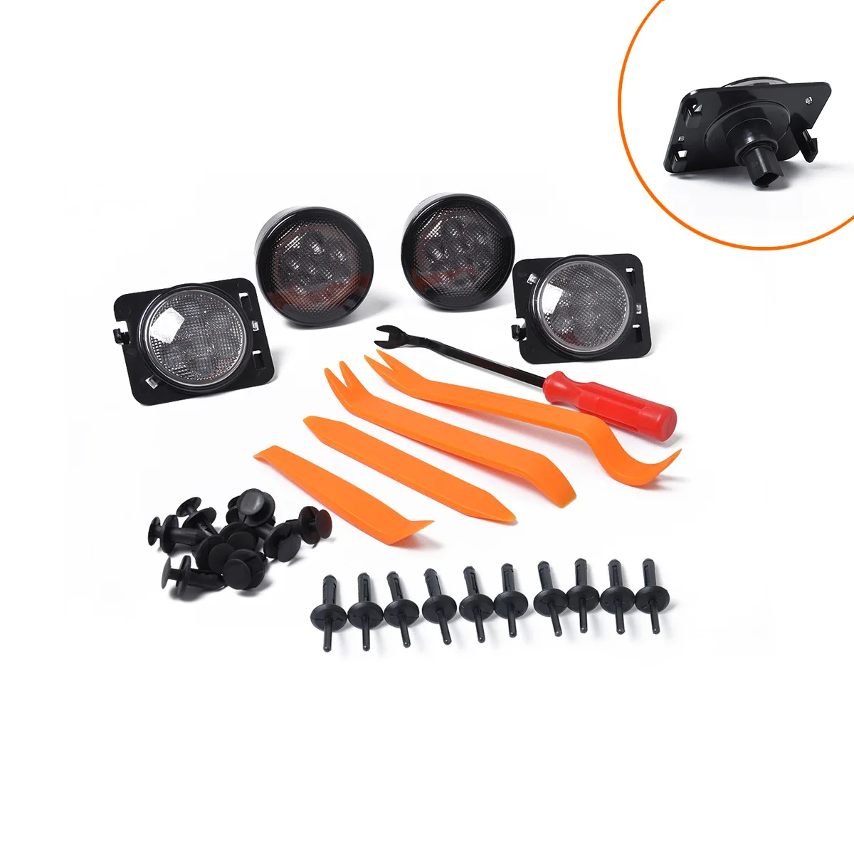 

Светодиодный сигнал поворота светильник КРЫЛО боковой светильник набор инструментов для JEEP Wrangler Fender боковые габаритные огни автомобиля пр...