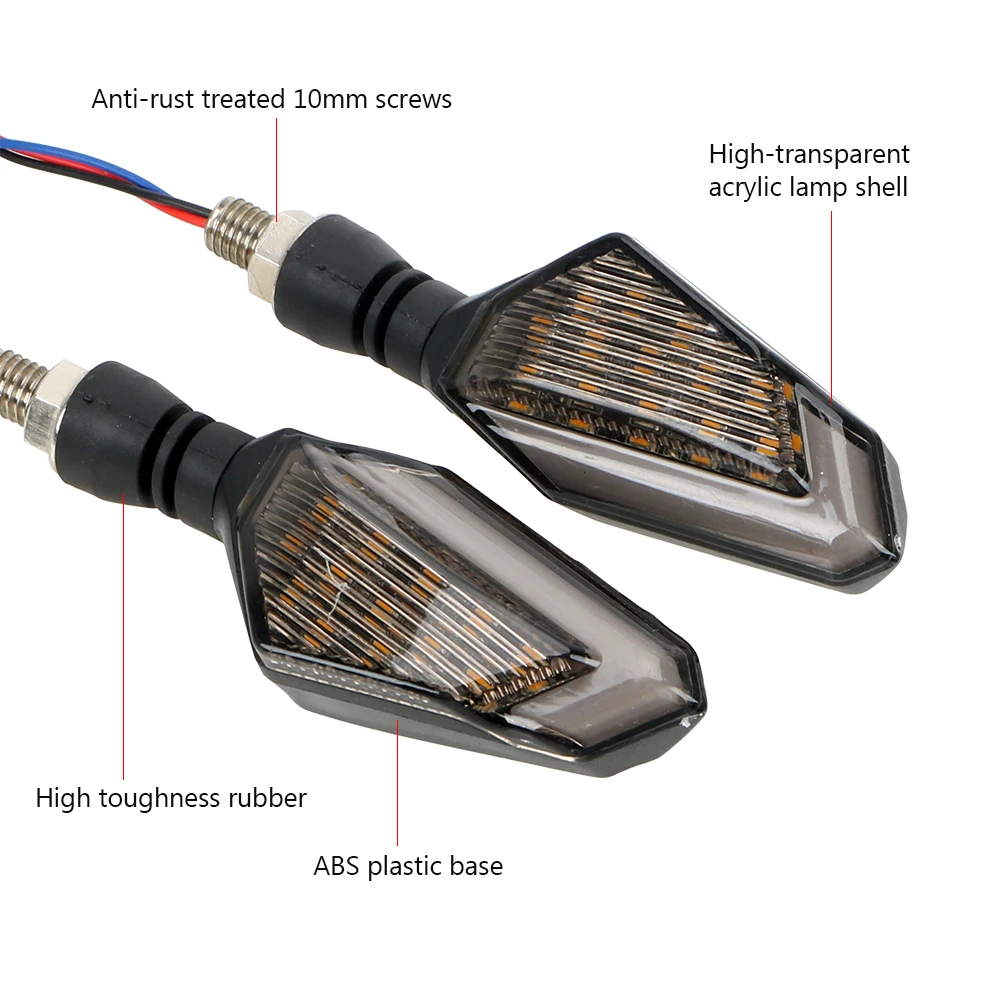 YOSOLO 2 шт./компл. мотоцикл светодиодный указатели поворота DC 12V спереди и сзади