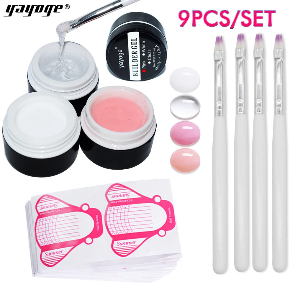 Yayoge набор гелей для дизайна ногтей наращивания Гель-лак быстрого строительства
