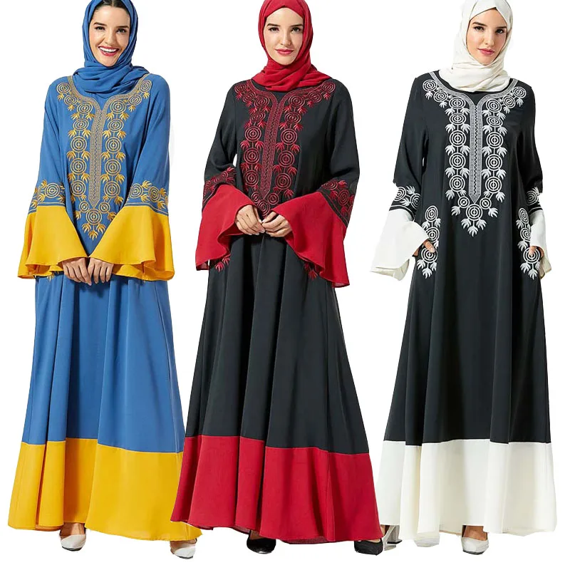 Традиционная вышивка женское платье абайя Этническая Украина Макси